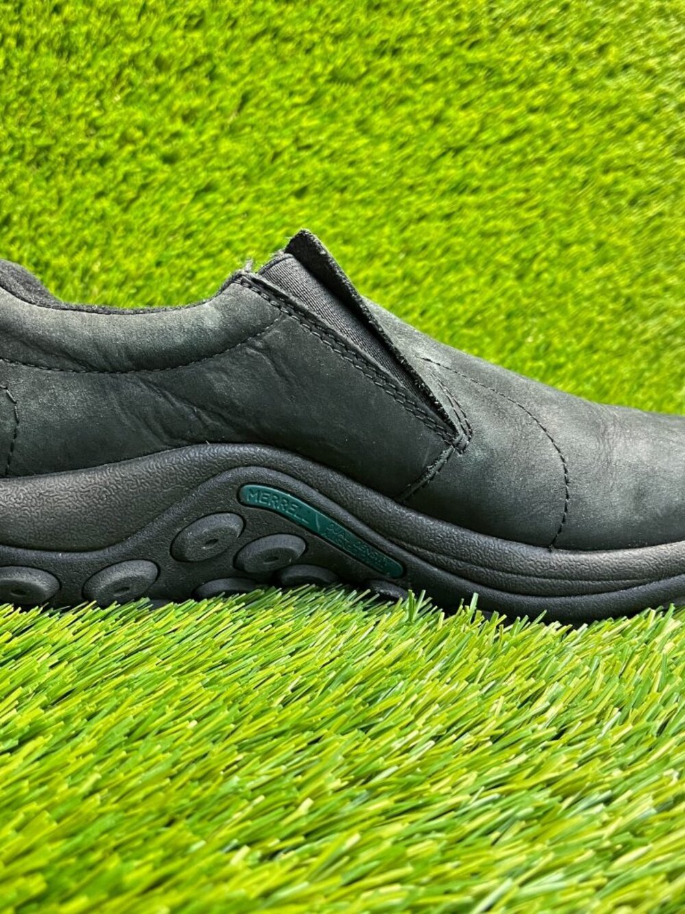 Merrell Jungle Moc Womens Size 8 Black Casual Walking Nubuck Slip On Shoes - Picture 4 of 10